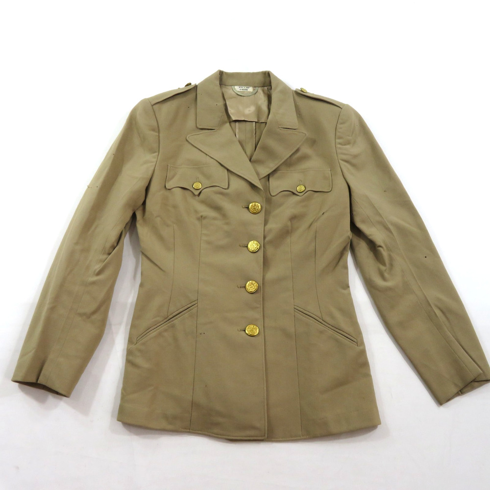 WWII WAC Tropical Worsted Khaki Uniform Jacket- Women’s Army Corps- WW2 Named